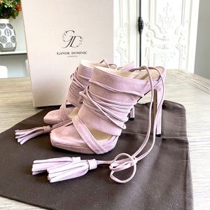 🇬🇧NIB Ganor Dominic London Suede Wrap Pumps